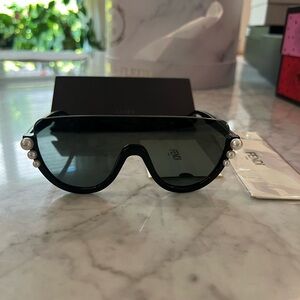 Fendi Pearls Black Shield Like New